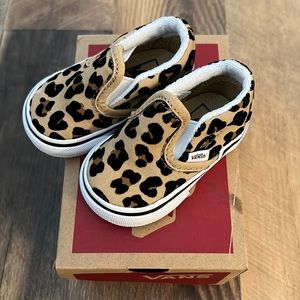 Leopard Vans size 2. Brand New!